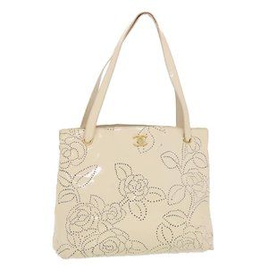 Coco Mark Camellia Perforated Tote Bag